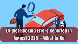 DL Slot Booking Errors Reported in August 2025 – What to Do