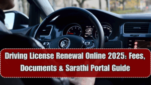 Driving License Renewal Online 2025: Fees, Documents & Sarathi Portal Guide