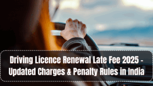 Driving Licence Renewal Late Fee 2025 – Updated Charges & Penalty Rules in India